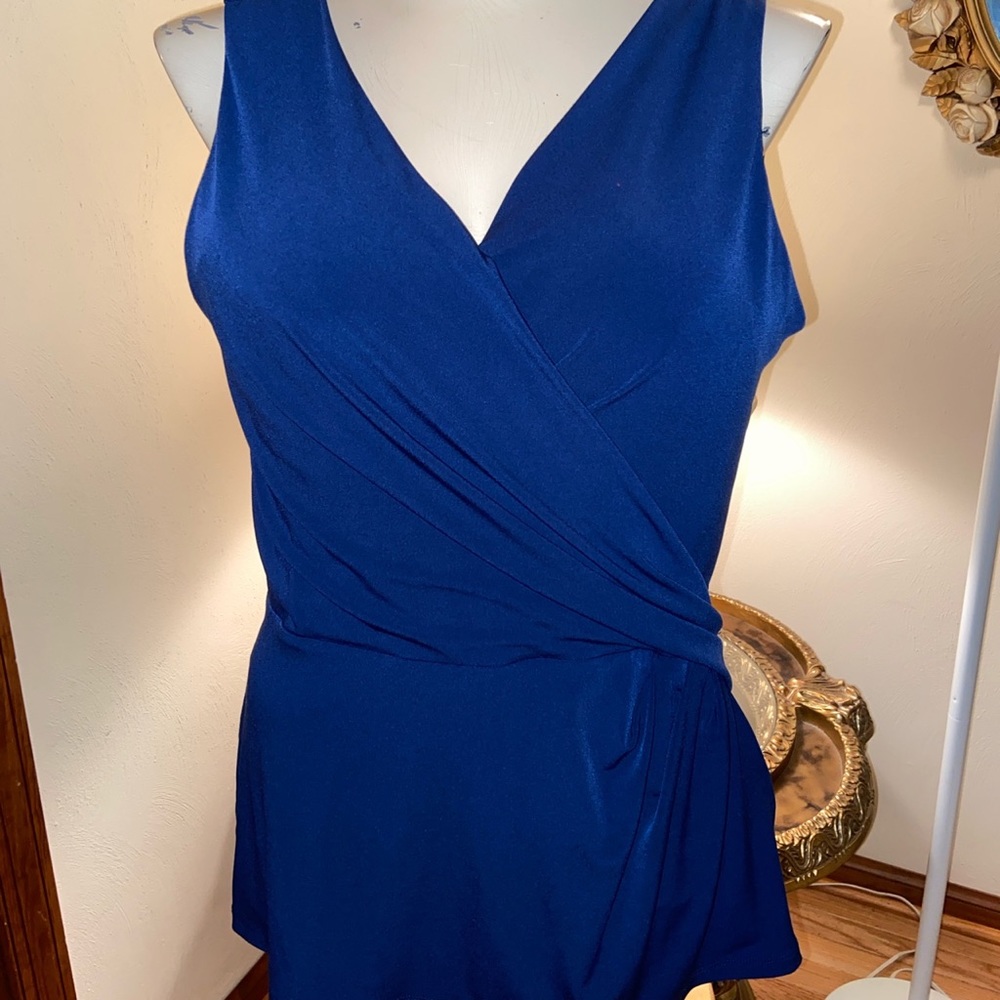 H&M Royal Blue Surplice top with a Twist